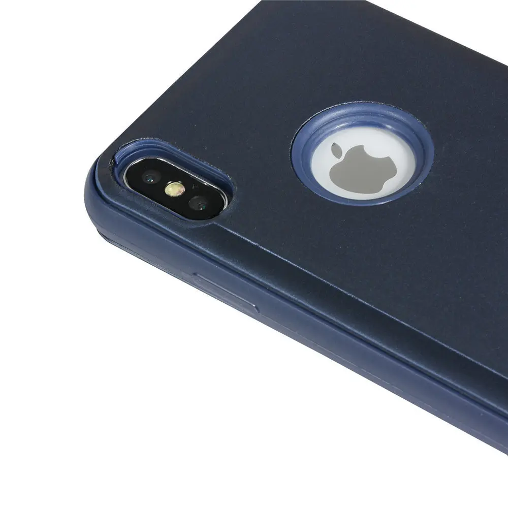 C зеркальным покрытием Роскошный чехол-книжка чехол для iPhone 11 Pro X XS MAX XR 6, 6 S, 7, 8plus, однотонный флип-чехол защитный корпус с защитой от пыли