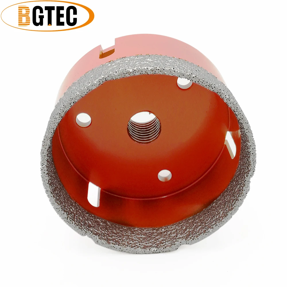 BGTEC 1 шт. 75 мм Вакуумные пайки сверла 5/8-11 соединение Фарфоровая Плитка сверло ядро