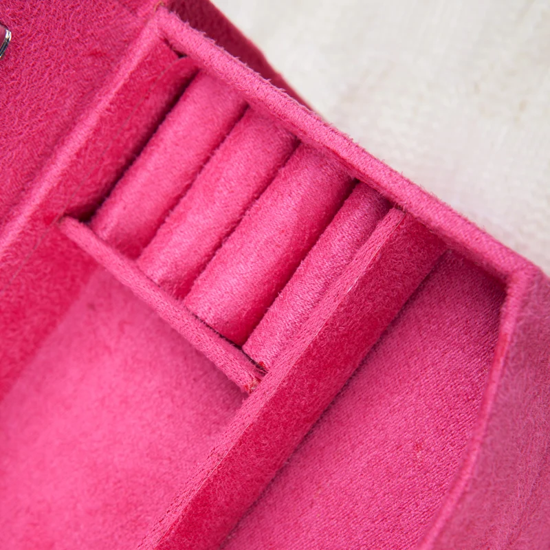 

Three Layers Cosmetic Makeup Packing Box Mirror Earrings Display Rings Organizer necklace Casket Carrying Case Jewelry Box