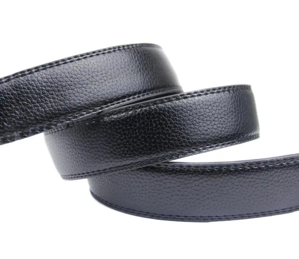 Модный бренд автоматическая пряжка черный ремень из натуральной кожи мужские