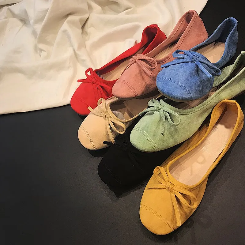 Лоферы SLHJC женские с круглым носком уютные туфли-лодочки без застежки узлом