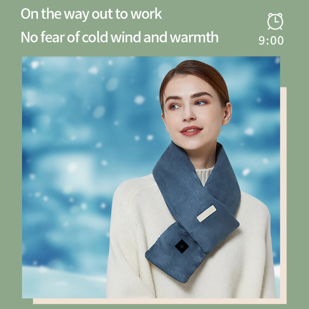 

4 Colors Winter Heated Scarf Electric Heating Scarf Out Nokarong Thermal Shawl Heating Pad Comfortable Heating Soft Material