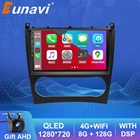 Автомагнитола Eunavi, 4G, QLED, Android, GPS, для Mercedes Benz C Class W203 C200 C230 C240 C320 C350 CLK W209 2005-2009