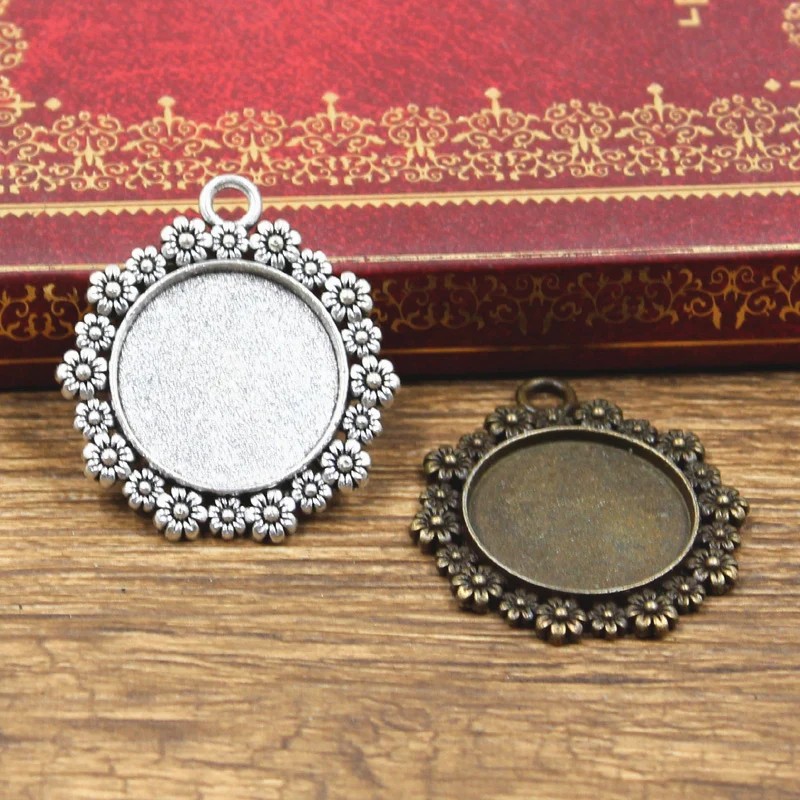 4 шт. новая мода 20 мм внутренний размер античная бронза серебристый цвет классика