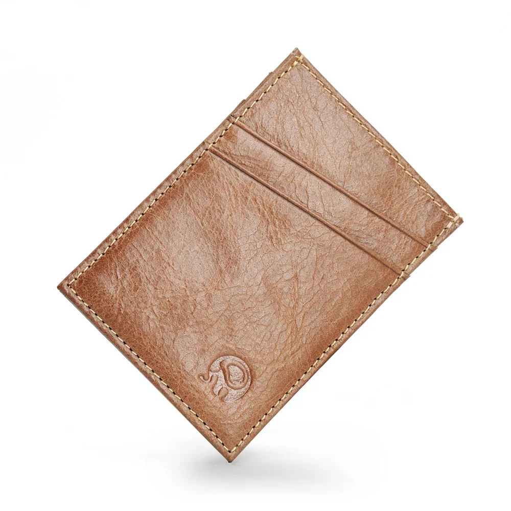 2019 новые тонкие кожаные визитные карточки Для мужчин кошелек Бизнес держатель