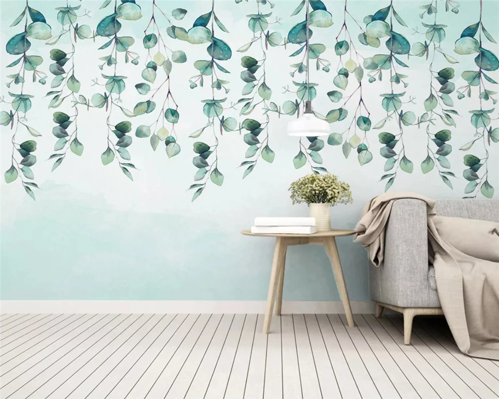 Beibehang оригинальные современные обои нордический простой маленький новый зеленый