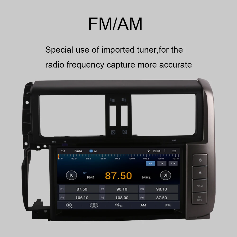 

Android 9.0 IPS Screen Car GPS Navigation For TOYOTA PRADO/LC950/PRADO 950 2010-2013 Steering wheel multimedia Car radio player