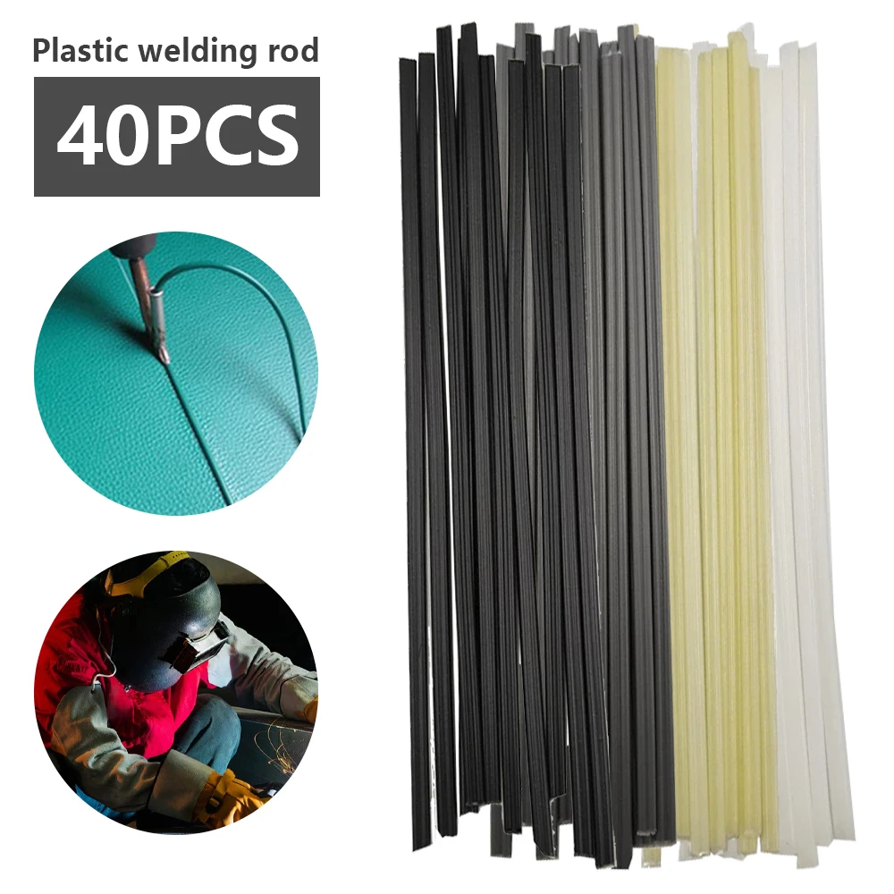 

40pcs 200mm Welding Rods Plastic Welding Strips PP/PVC/PE/ABS for Welder Welding Soldering Sticks Multi-color Welding Solde Set