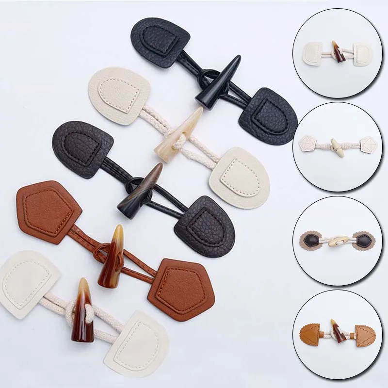 2 пары искусственная кожа смолы кнопки переключения большими кнопками для Шинель