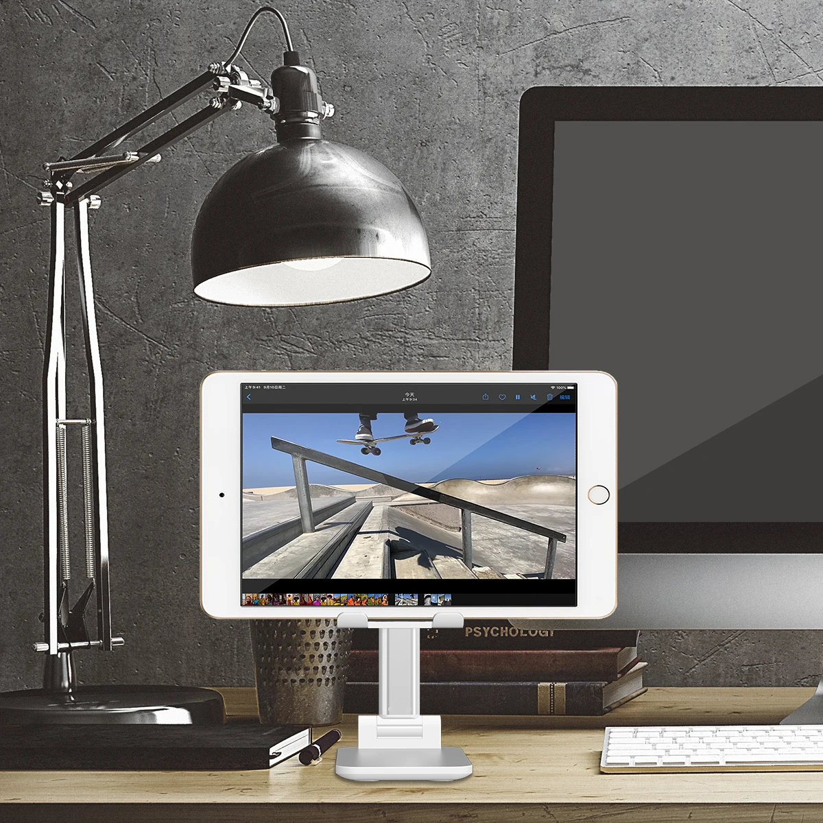 Universal Foldable Tablet Cell Phone Holder Rotation Flexible Metal & PC Bracket Desk Support Stand Mount For Online Lesson Live