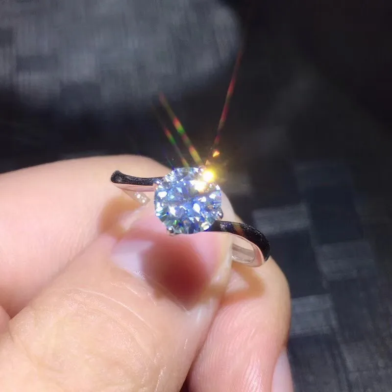 Поставка 925 пробы Серебряное покрытое белым золотом инкрустированное подлинное