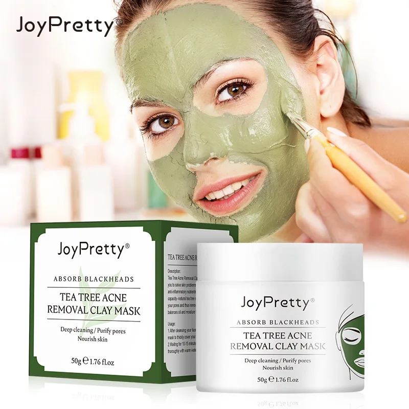 

Tea Tree Clay Mask Remove Acne Facial Mask Anti Black Spots Whitening Deep Cleaning Beauty Face Cosmetics Skin Care