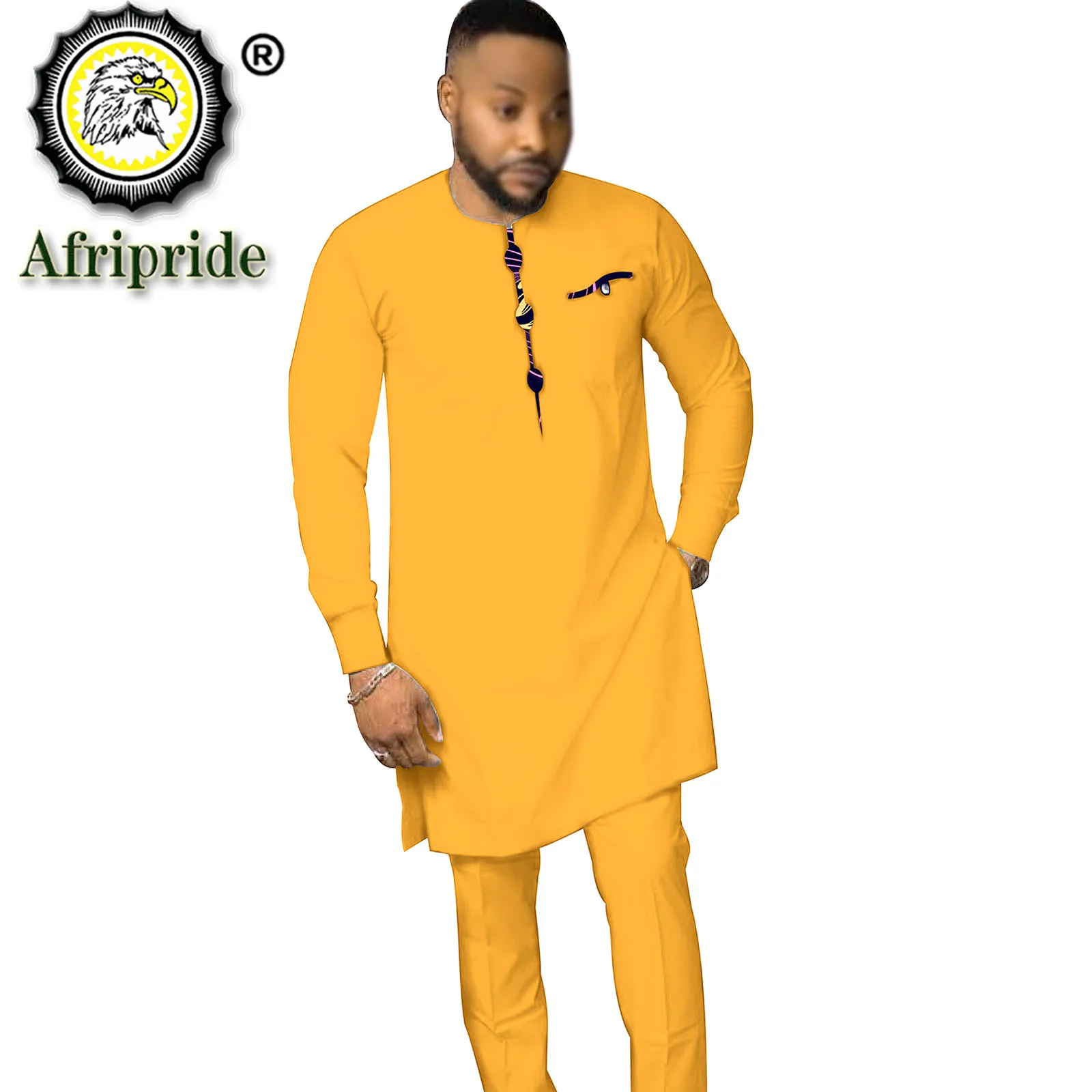 African Dashiki Print Top Pant Set 2 Pieces Outfit Set Brand Men Clothes Streetwear African Suit Men Africa Clothing S2016052