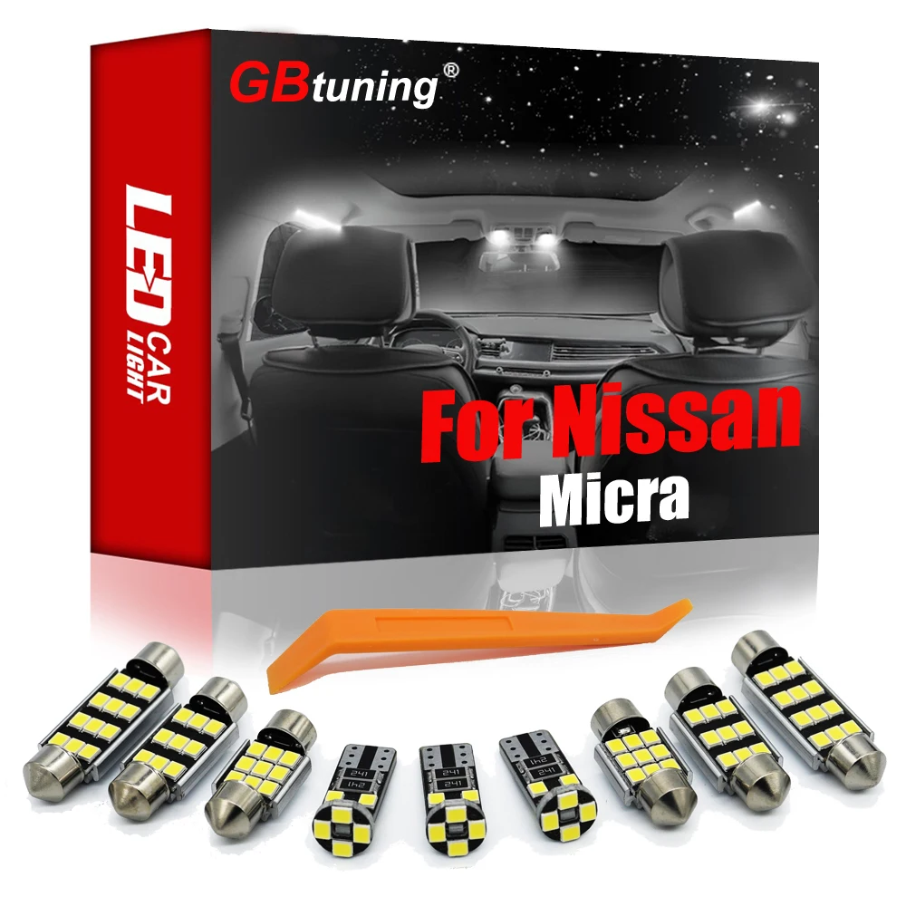 GBtuning светодиодная интерьерная с Canbus светильник комплект для Nissan Micra K11 K12 K13 K14