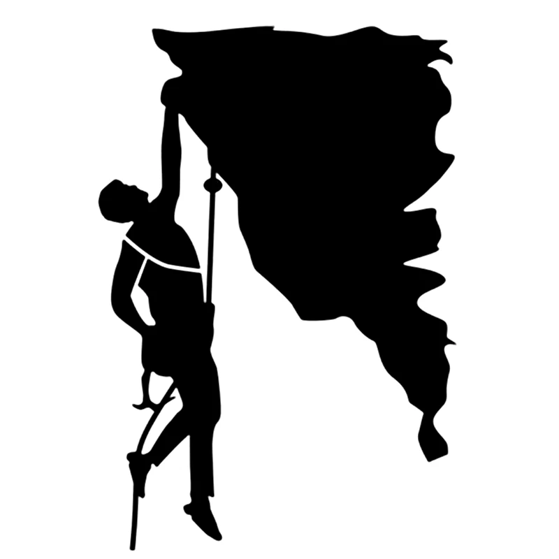 

SF3153#13.7*20cm Climber On Climbing Reflective Funny Car Sticker Vinyl Decal Silver/black Car Auto Stickers For Bumper