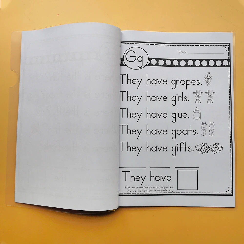 Детский обучающий простой учебный лист с алфавитом английский язык домашнее