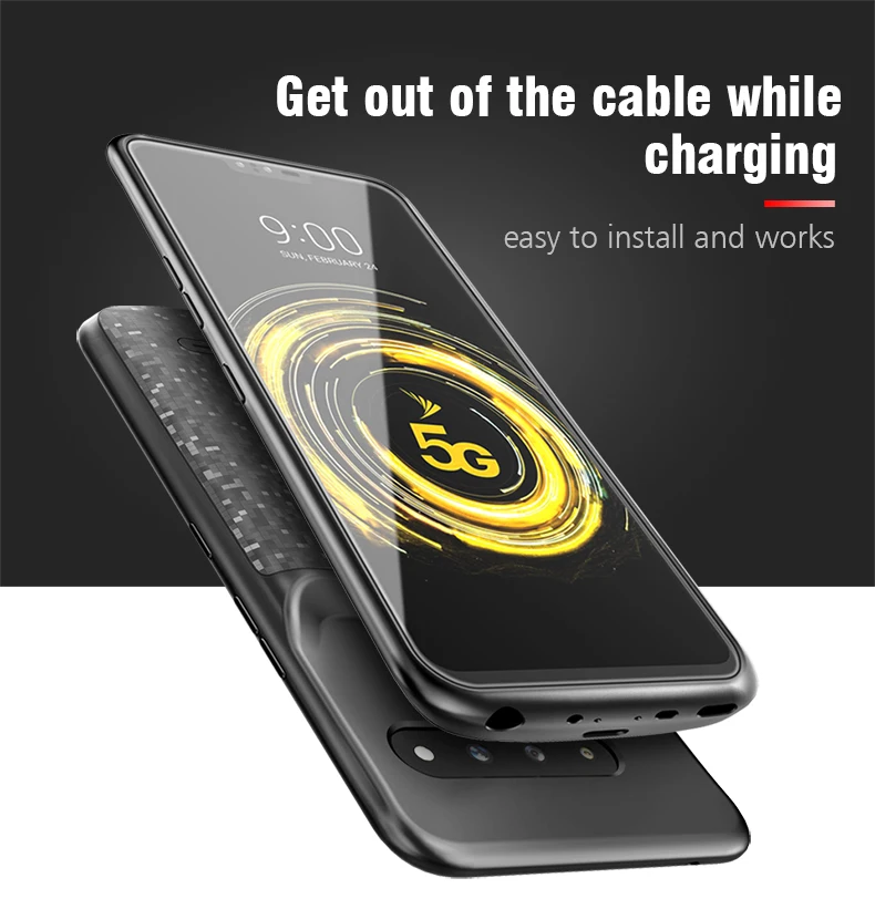Аккумулятор NEWDERY чехол для LG V 50 чехол-аккумулятор 4700 мАч Тонкий чехол для LG V50