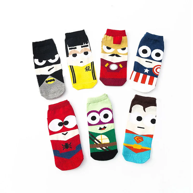 36-43 летние носки в стиле Харадзюку хип-хоп ниндзя Бэтмен Супермен Спайдермен