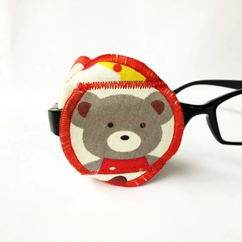 Bear amblyopia goggles for children with monocular correction, full cover and cover eyes, handmade cotton summer light and thin