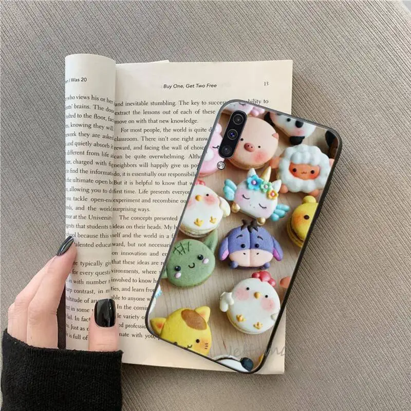 

Creativity design Macaron dessert Phone Case For Samsung galaxy S note 7 8 9 10 20 fe edge A 6 10 20 30 50 51 70 lite plus Funda