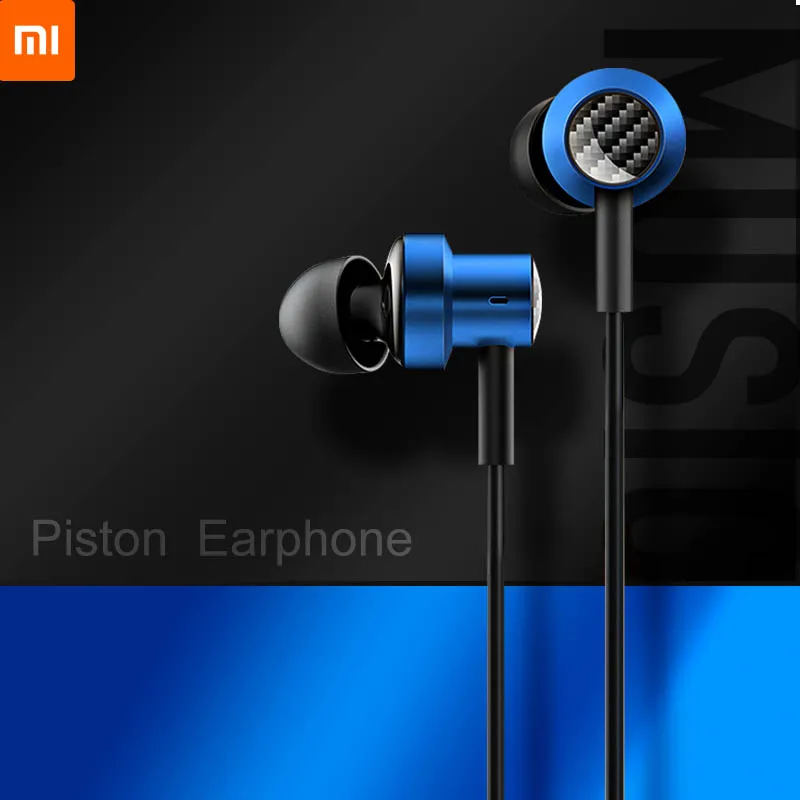 

Xiaomi Double Dynamic Earphones Blue L Bending In-Ear 3.5MM Headset Original Mi Wire Control Earphone