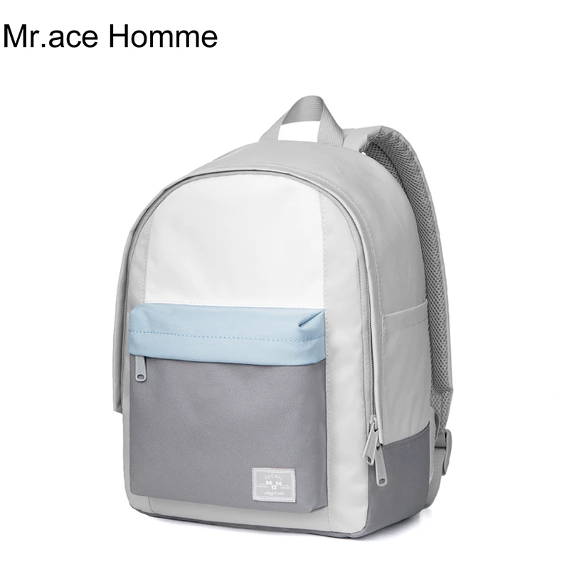 Женский рюкзак для ноутбука с емкостью мАч серый и синий Повседневный школьный