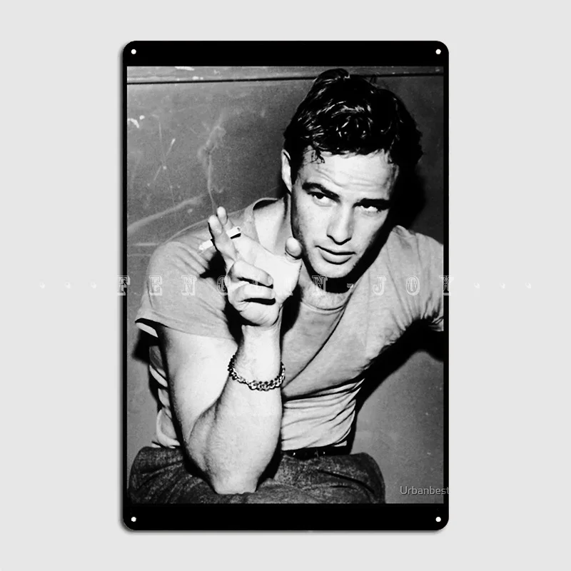 

Винтажные старые голливудские кинозвезды Марлон Брэнди, настенные плакаты на заказ, жестяные плакаты с знаками