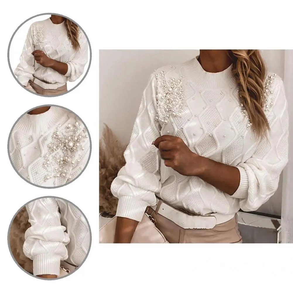 

Свободный облегающий вязаный женский теплый свитер из акрилового волокна, пуловер для офиса