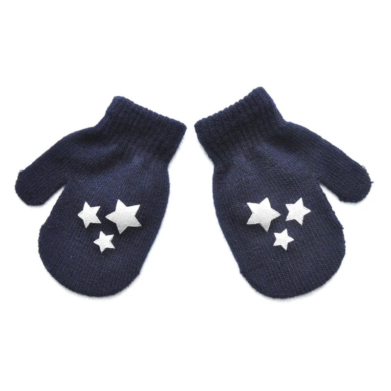 3 BalleenShiny Baby Knitted Gloves For Boys&Girls Solid Color Thicken Fluffy Gloves Toddler Warm Mittens Winter Accessories - Color: 3