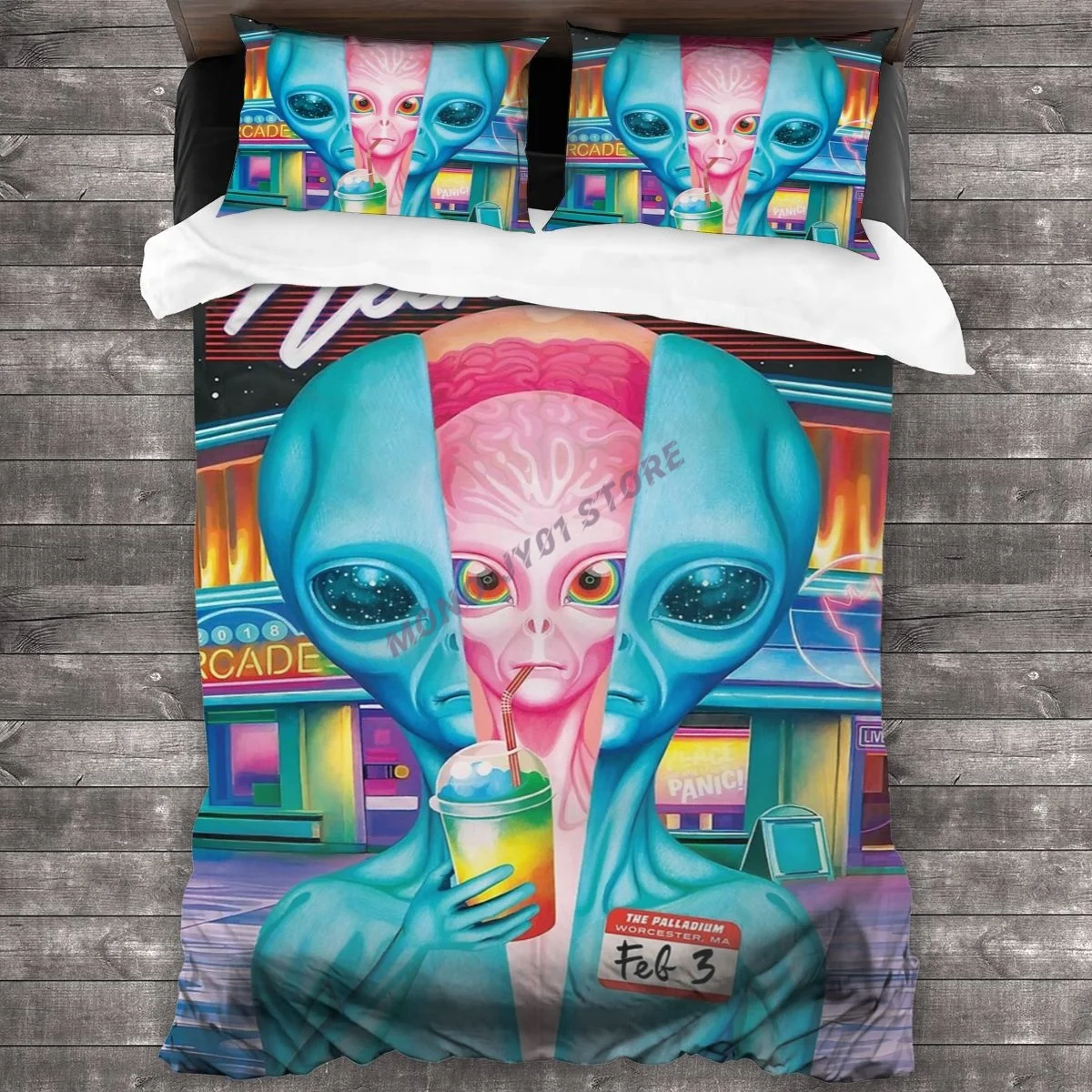 

Alien Drink Bedding Set Duvet Cover Pillowcases Comforter Bedding Sets Bedclothes