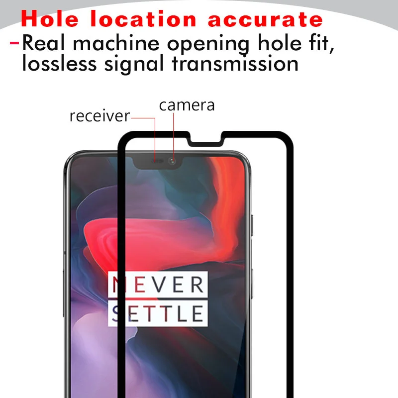 UVR, 50 шт., для Oneplus 6, Oneplus6, 5D, закругленные края, 3D, полное покрытие, закаленное стекло, Защитная пленка для экрана 1+ 6 One Plus 6 glass