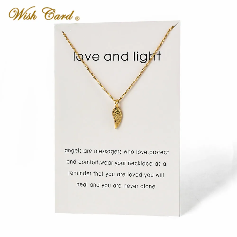 Минималистичный чокер с крыльями ангела колье серебряного цвета пожеланиями