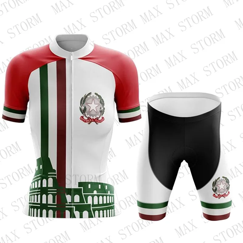 2020 белые женские Джерси для итальянской команды/комплекты велоспорта