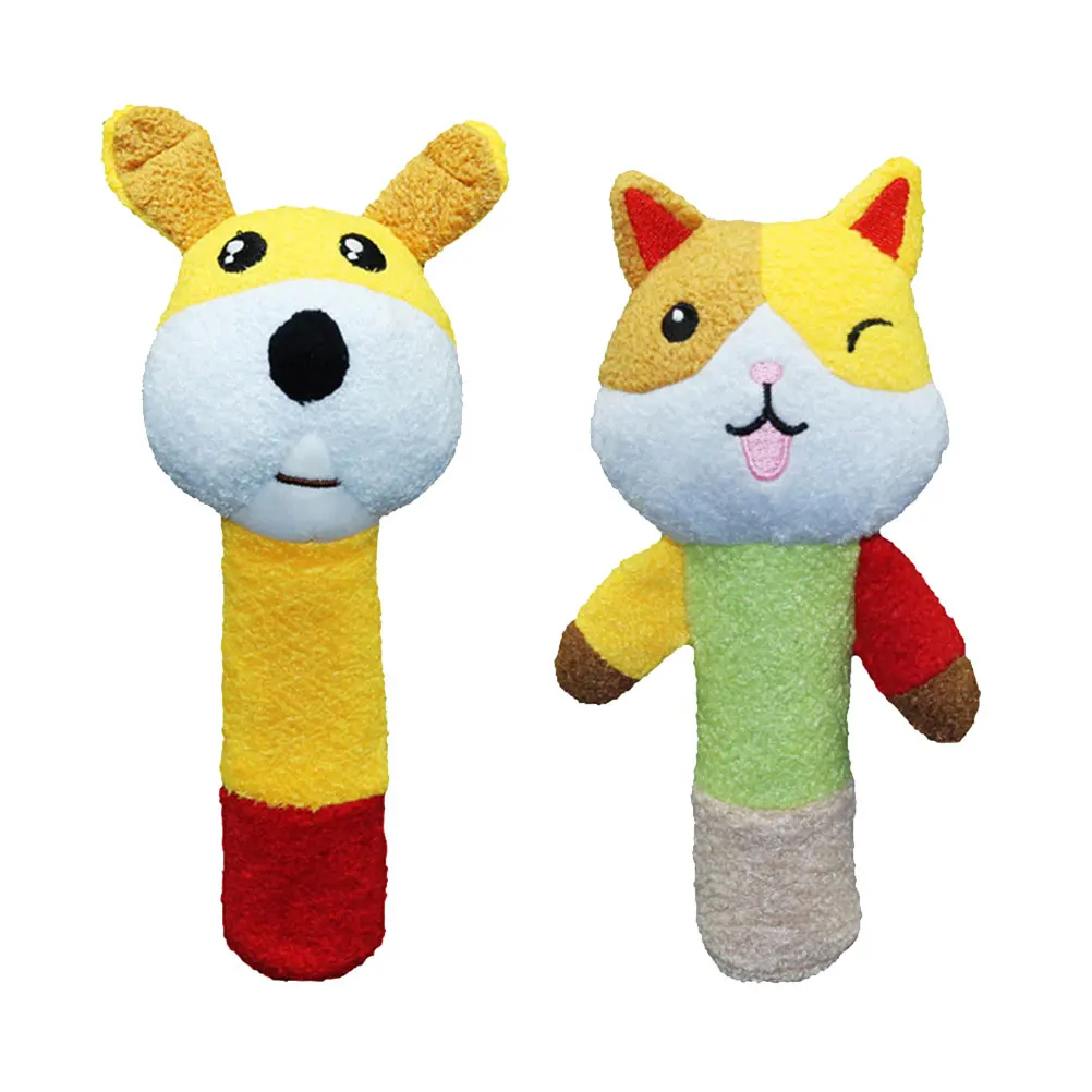 От 0 до 3 лет Детские Погремушки Мультфильм встряхнуть и понять чучело игрушка с