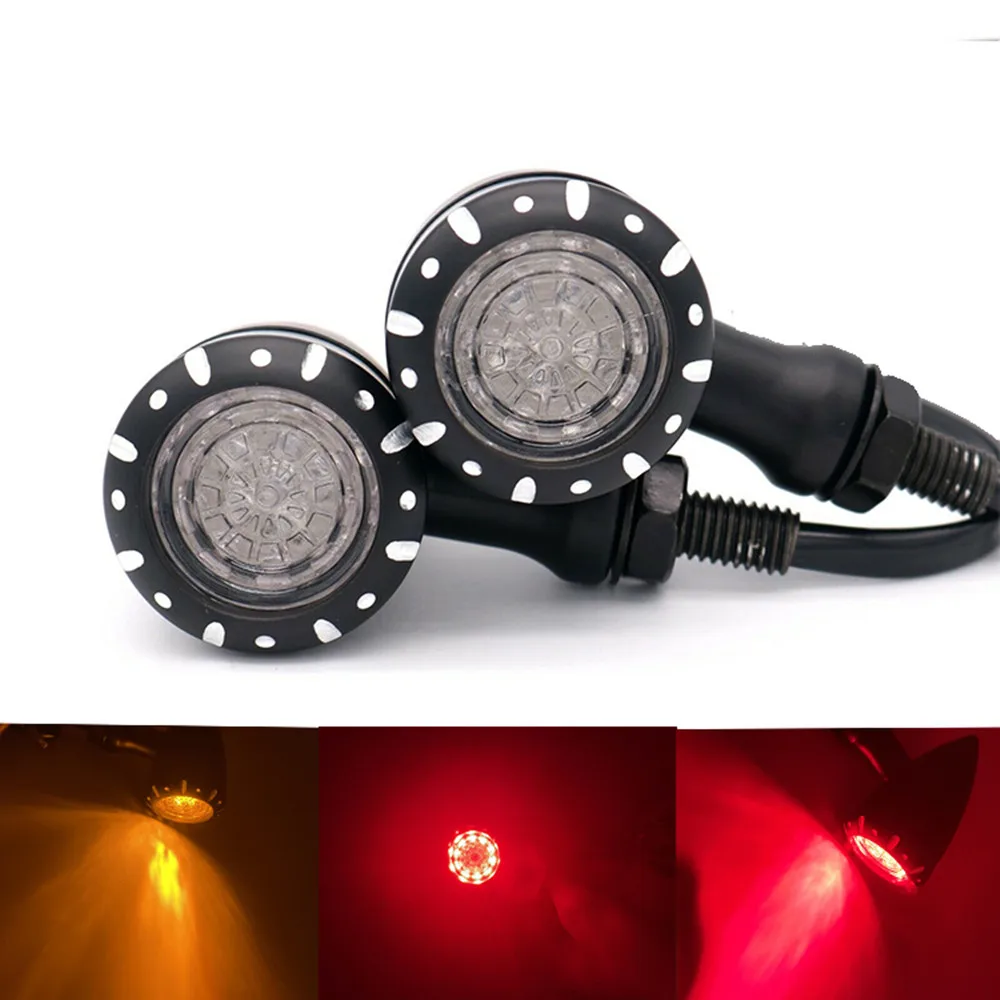 

Motorcycle Bullet LED Turn Signal Light Brake Running Lamp For Harley Dyna