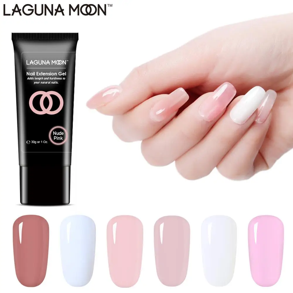 Laguminoon УФ полигель для наращивания ногтей 30 г Полуперманентная эмалированная