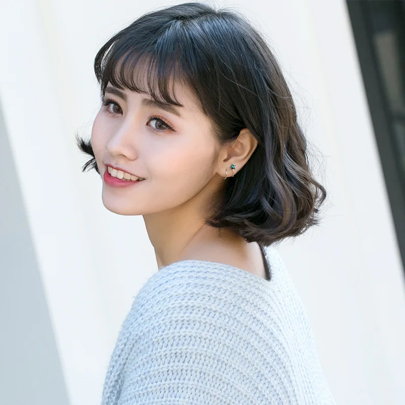 Женские серьги клипсы Trusta из серебра 100% пробы с маленькой звездой и косточками