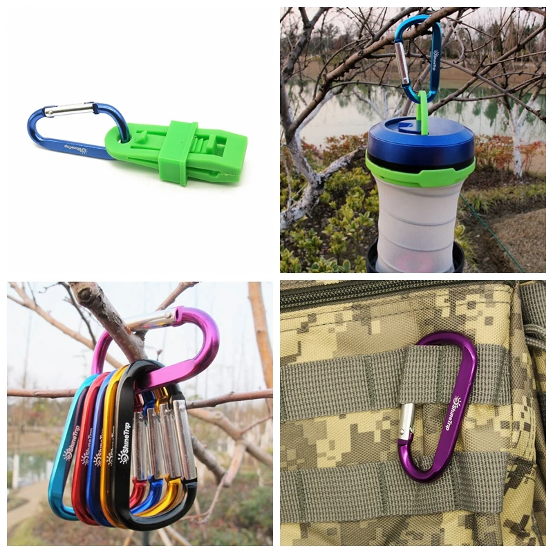

Outdoor Climbing Aluminium Alloy D Shape Buckle Carabiner Survial Key Chain Climb Hook Clip Backpack Buckle Keychain 1pc
