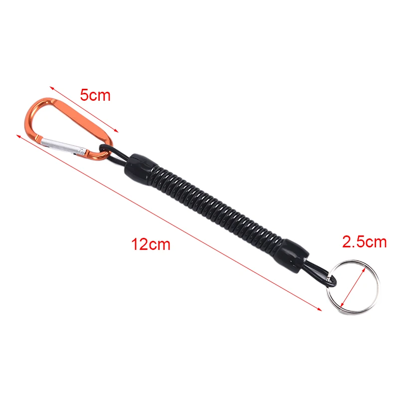 

Anti-lost Phone Keychain Tactical Retractable Plastic Spring Elastic Rope Security Gear Tool For Outdoor Hiking Camping
