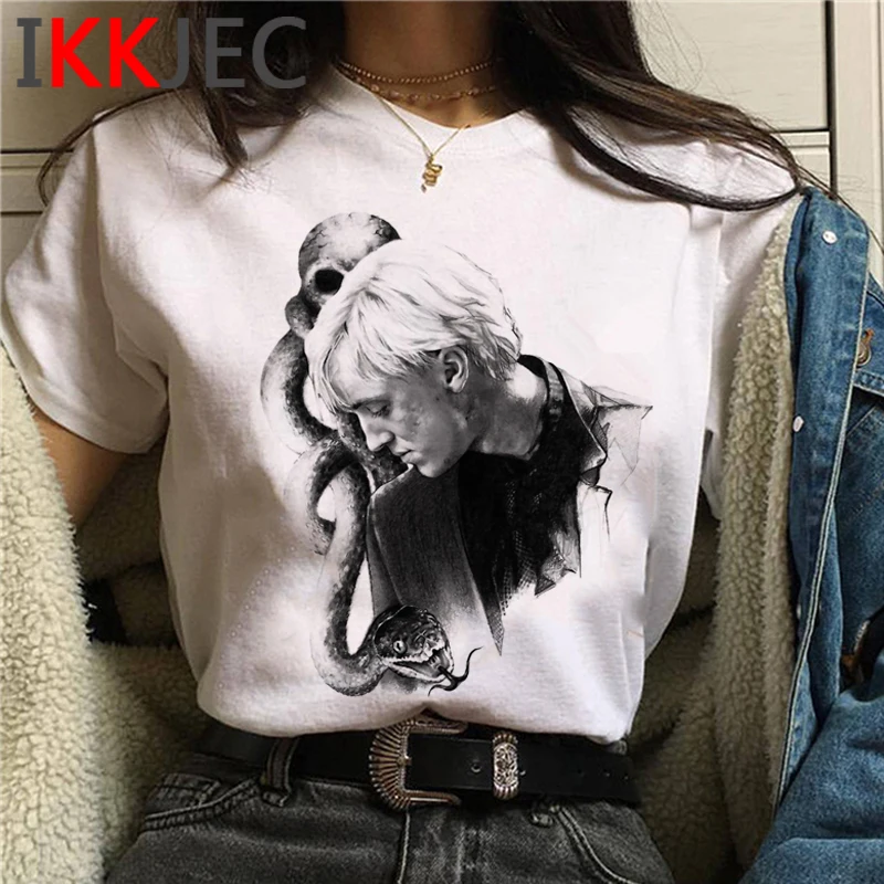

Draco Malfoy tshirt clothes female japanese print graphic tees women t-shirt top tees couple clothes aesthetic