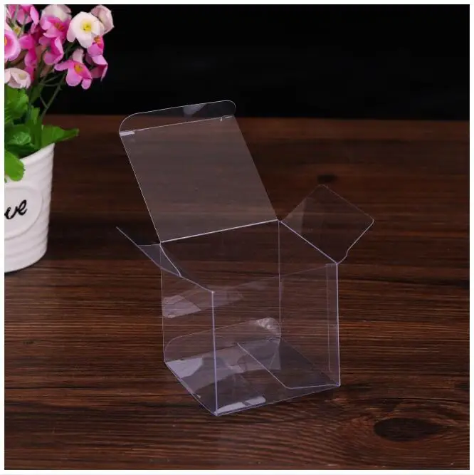 10 шт. прозрачная подарочная коробка для конфет квадратная ПВХ коробки шоколада