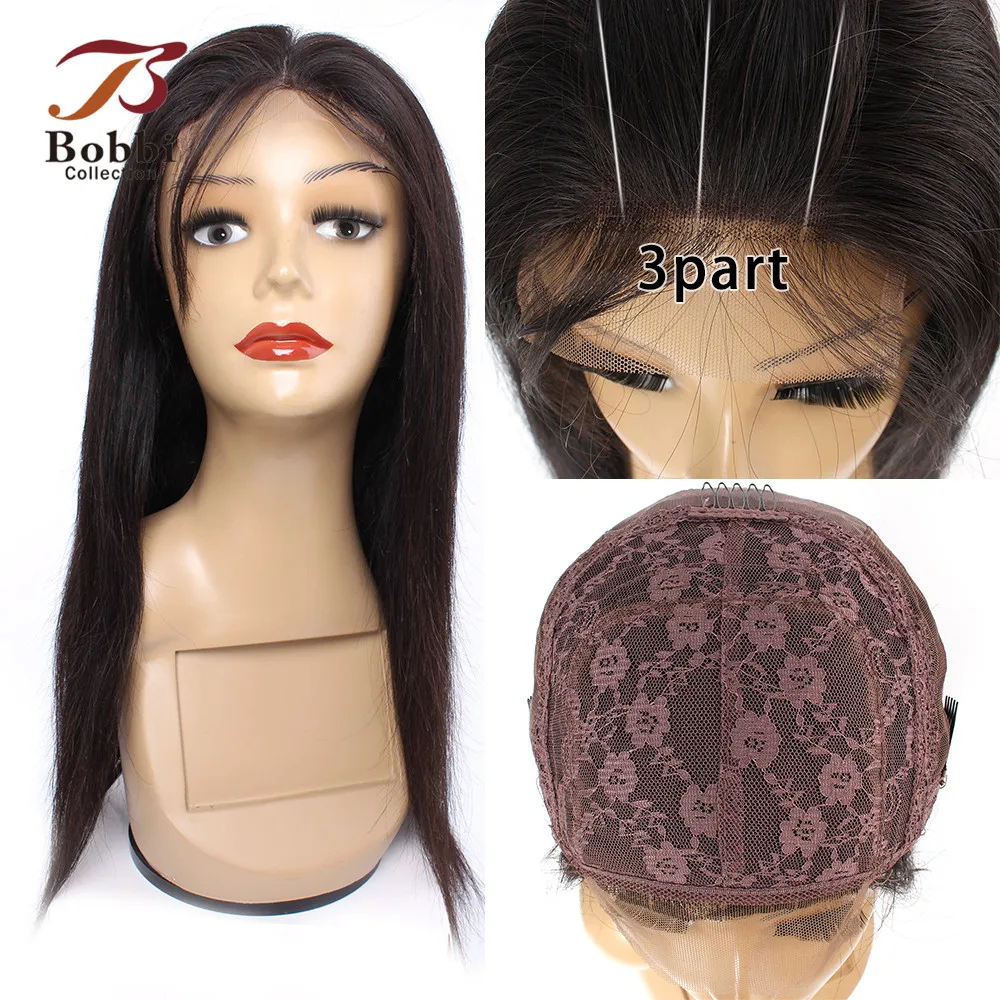 Двухцветный парик из человеческих волос на шнуровке 4x4 с эффектом омбре медовая