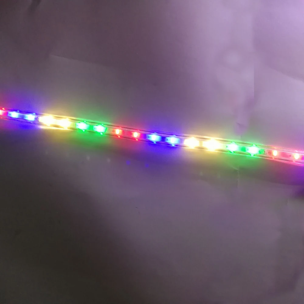 AC 220 В Водонепроницаемая светодиодная лента RGB свет+ 8 режимов контроллер Led гибкая строка Феи огней Рождественское украшение ленточная лента - Испускаемый цвет: RRGGYYBB
