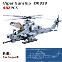 sluban ww2 b0838 viper gunship fighter assembled building blocks classic model boy gift