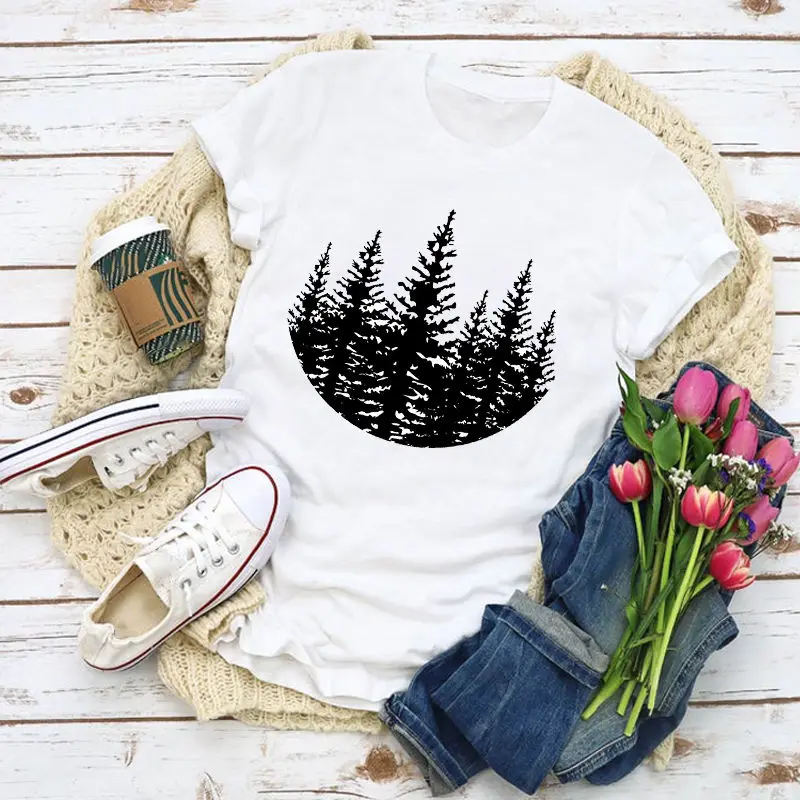 

2021 Summer Women Clothing Kawaii Blouse Graphic T Shirt Women Harajuku Retro Tie Dye T-shirts Anime Manga Vintage White Top
