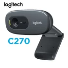 Веб-камера Logitech C270C270iC310OEM, веб-камера с HD встроенным микрофоном 720p HD, USB2.0, веб-камера для ПК и чата с бесплатным Драйвером