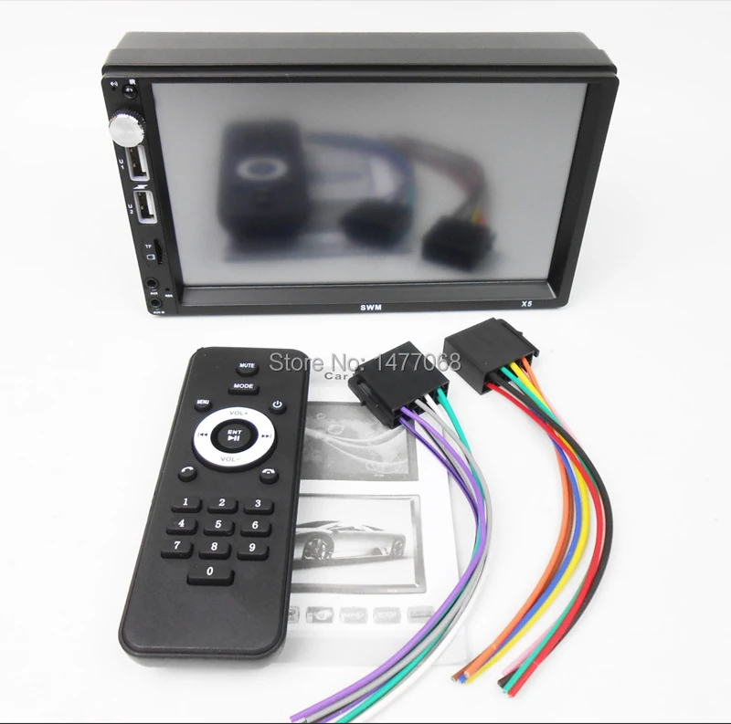 7" Touch Screen Car Radio 2 Din Mirror Link Bluetooth MP5 Player External Mic Input Handsfree A2DP USB TF ISO Head Unit PHYEE X5