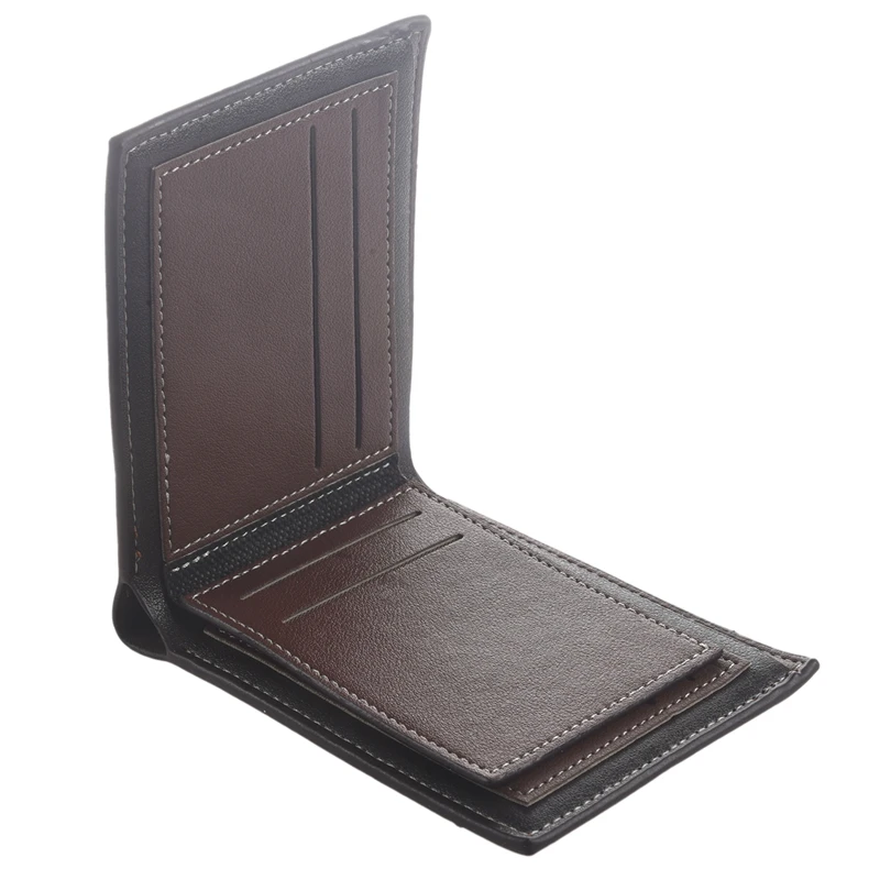 

DEABOLAR Men's PU Leather Wallet Top Quality Card Holder Multi Pockets Purse Simple Purse
