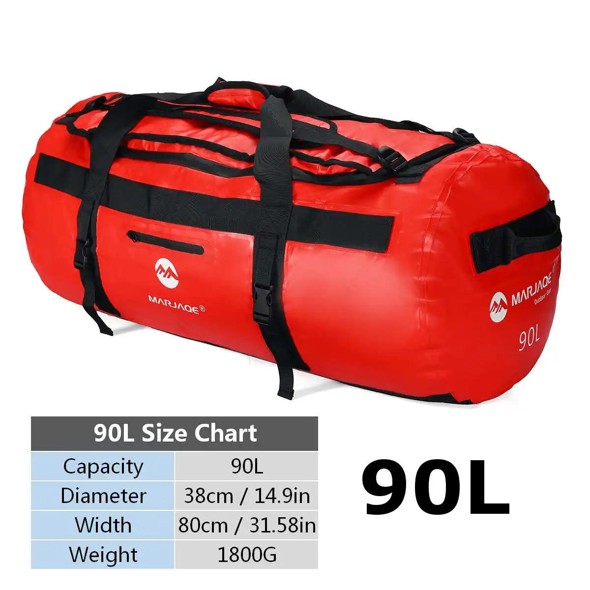 Red 90L 90L открытый ПВХ водонепроницаемый мешок сухой мешок для хранения для рафтинга каноэ катание на лодках Каякинг речной поход плавание дорожная сумка - Цвет: Red 90L