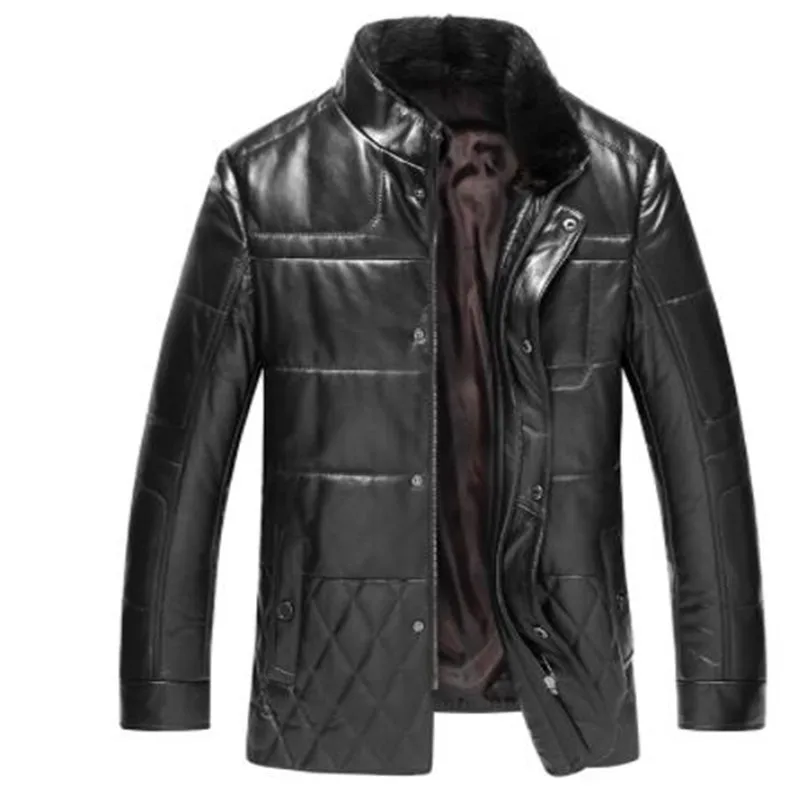 Куртка из натуральной кожи мужская шуба овчины натуральный мех норки меховой